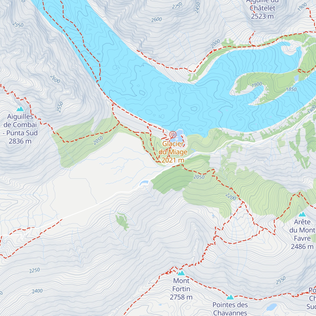 Rifugio Combal map