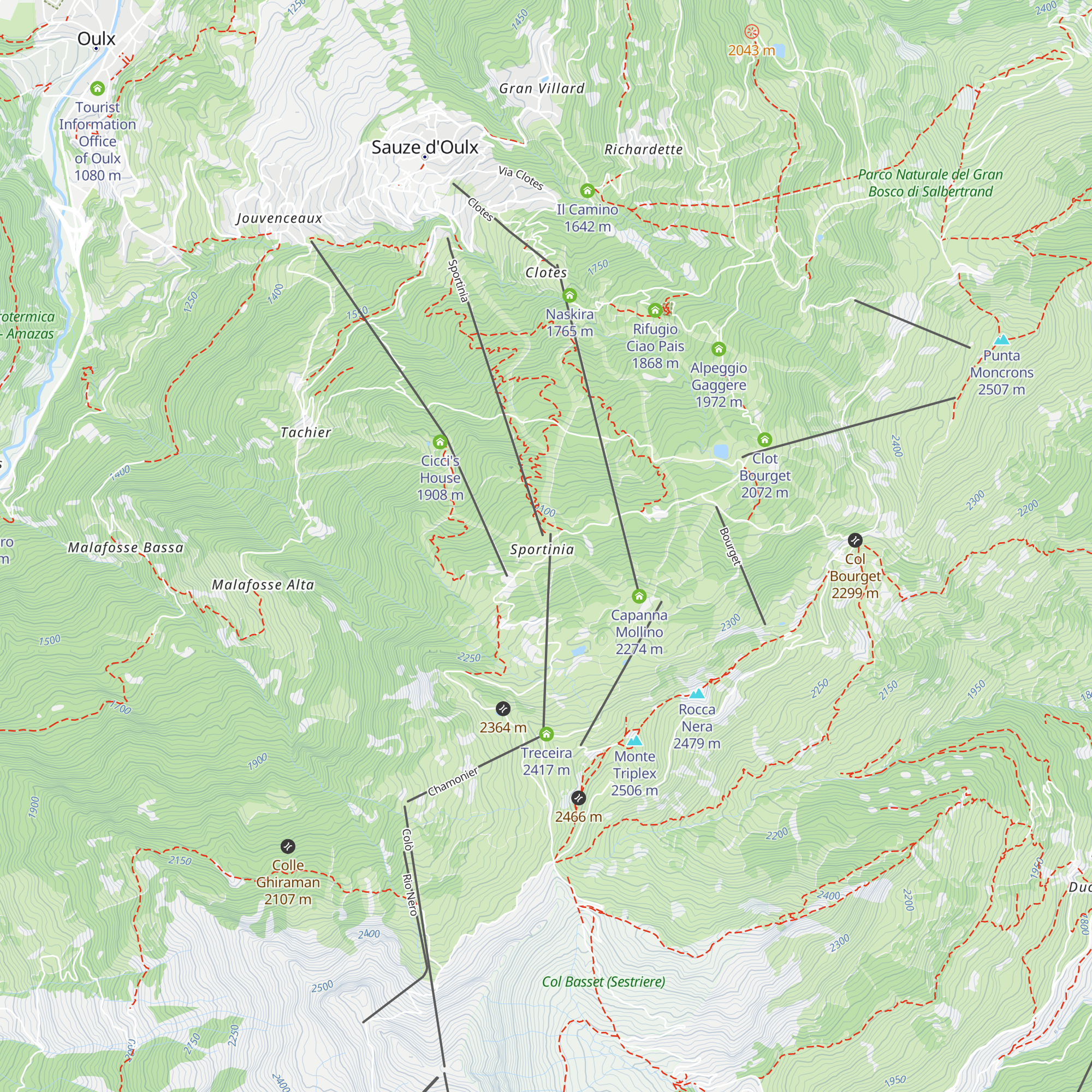 Orso Bianco map