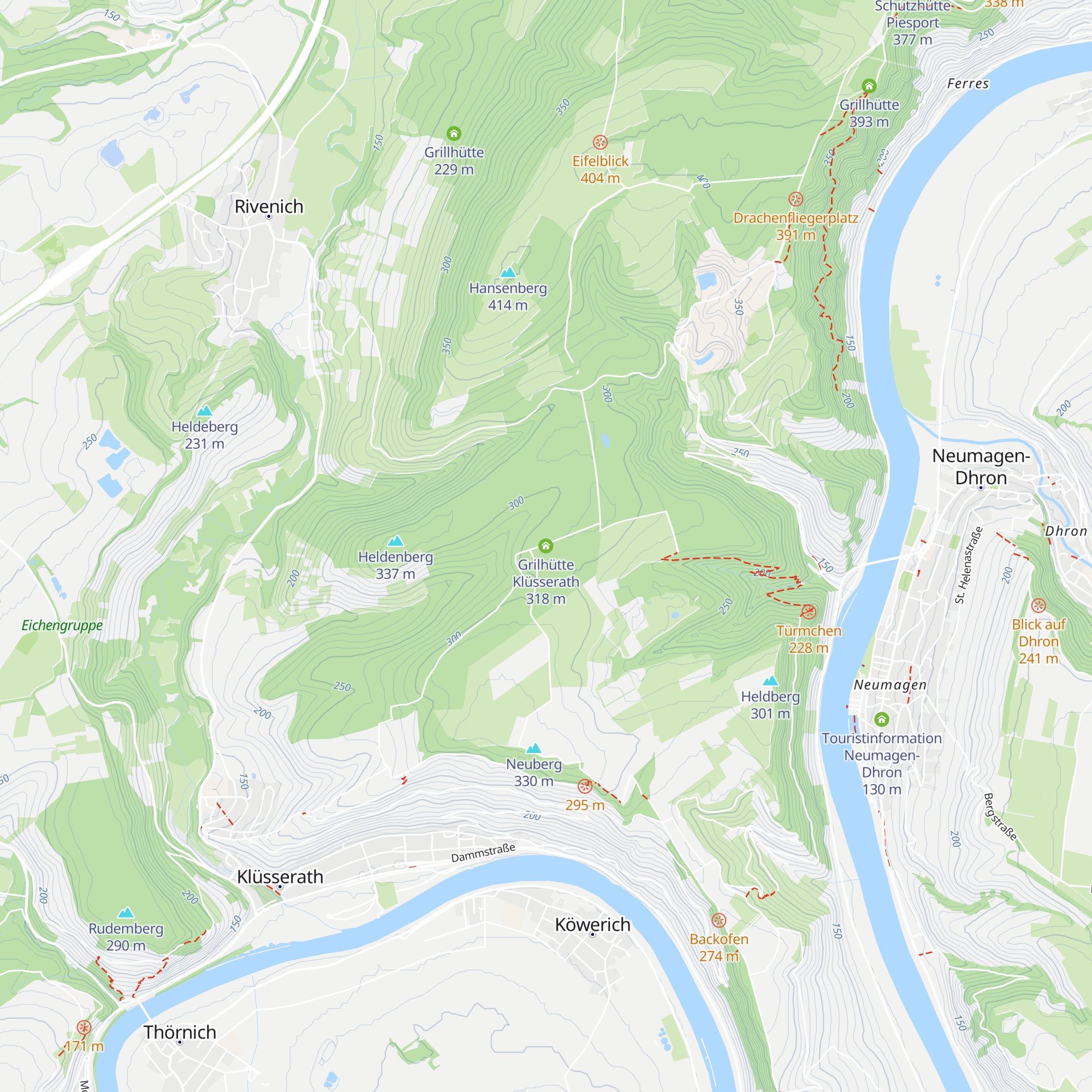 Grilhütte Klüsserath map