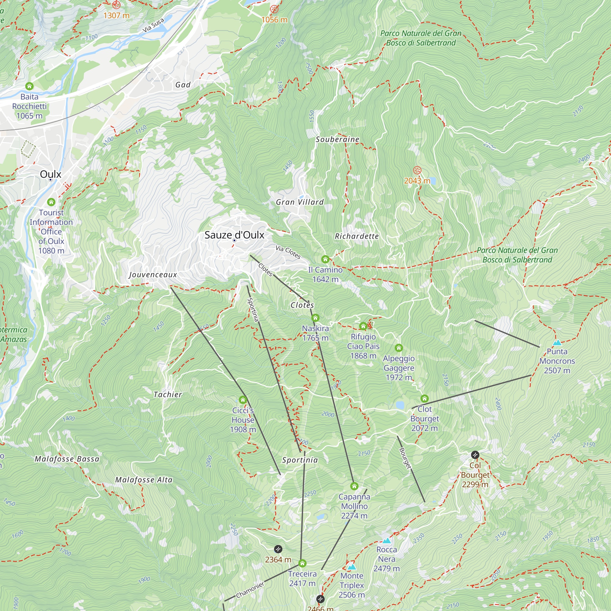 La Sosta map