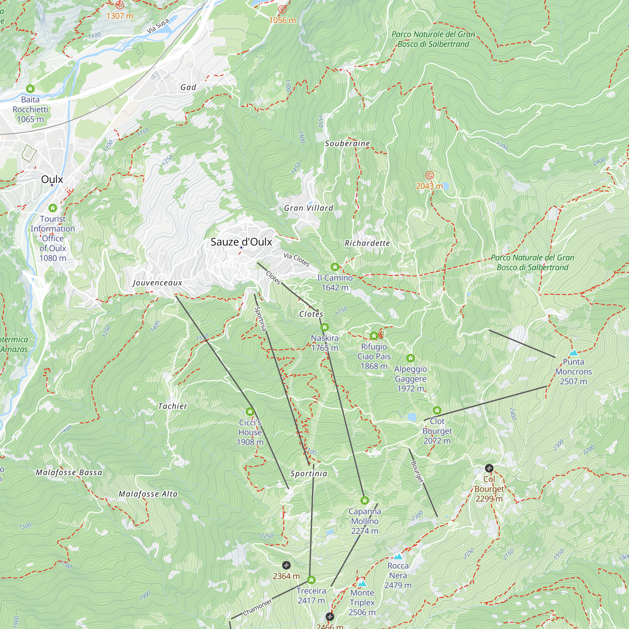 La Sosta map