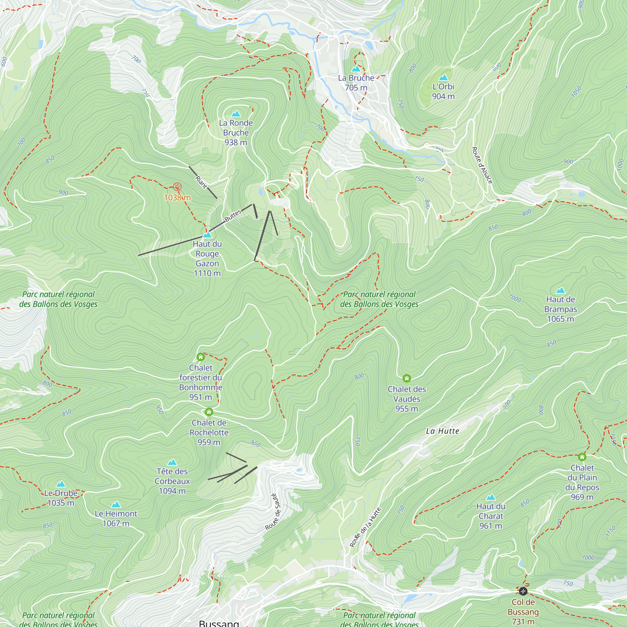 Chalet de Forgoutte map
