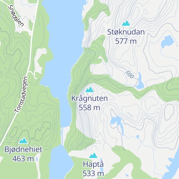 Map of Krågnuten