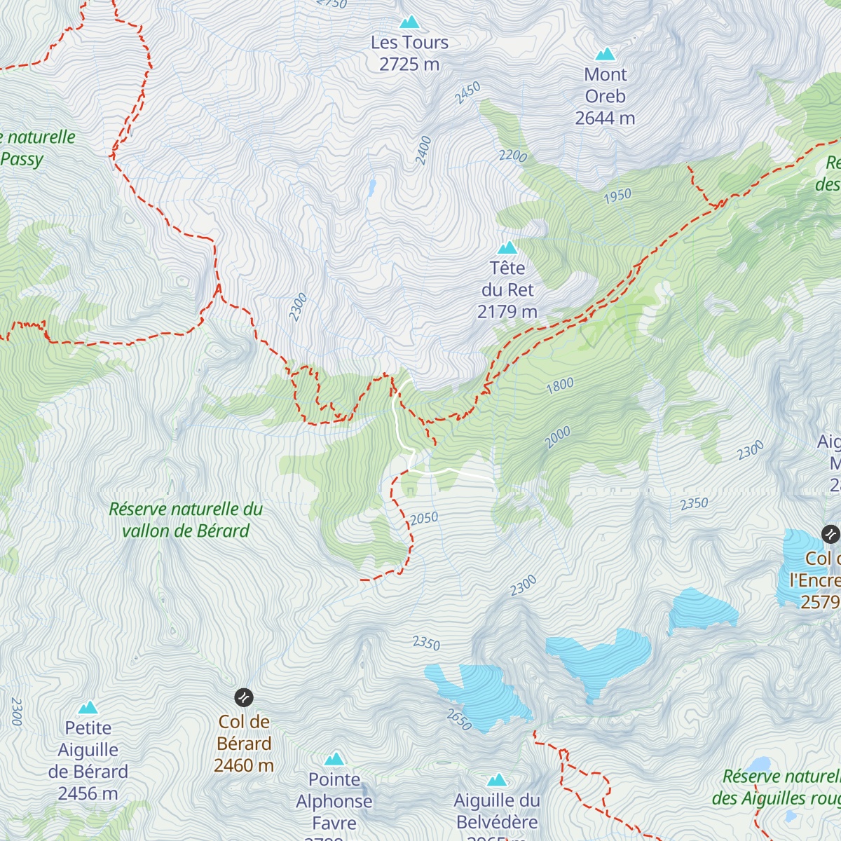 Refuge de la Pierre à Bérard map