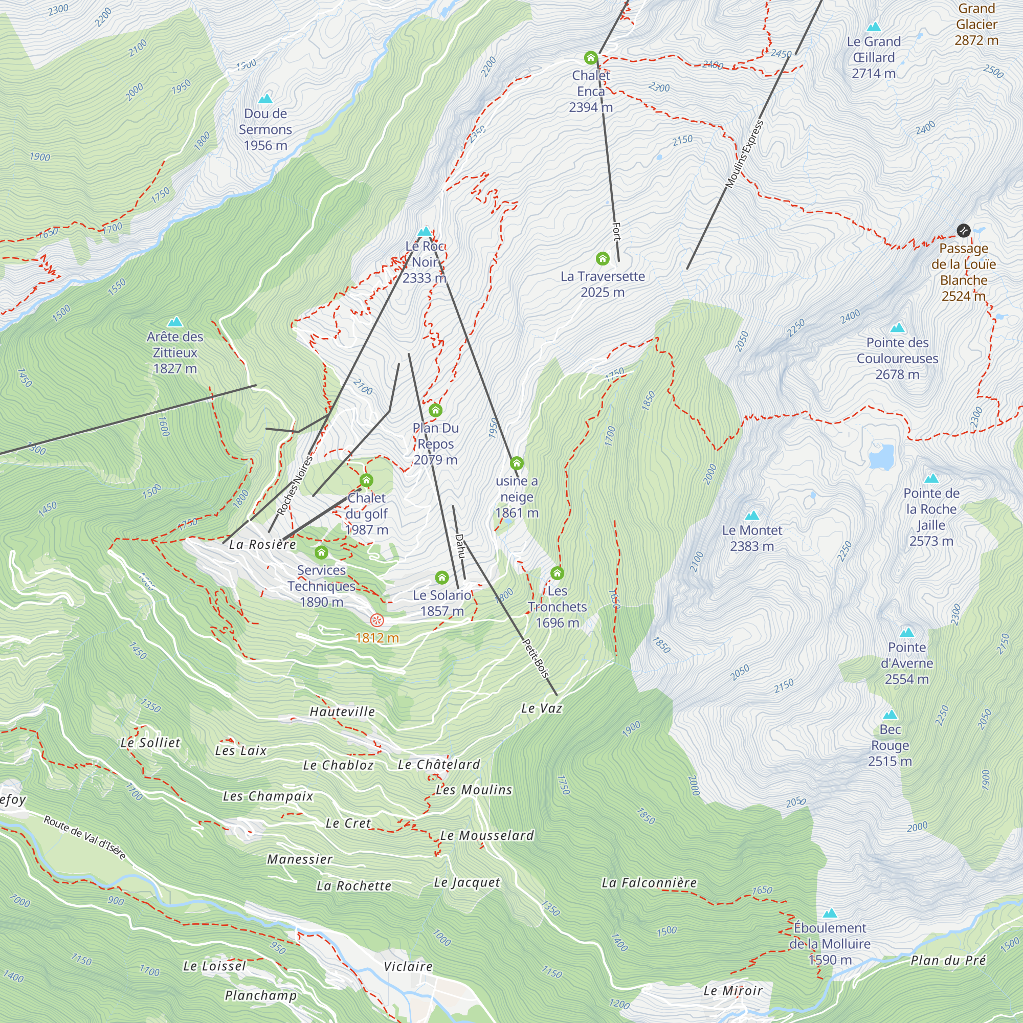 Tout Poudre map