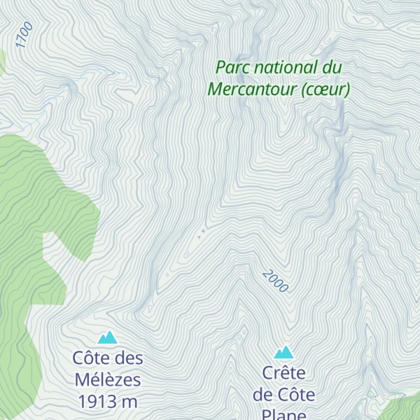 Map of Crète de Bouige