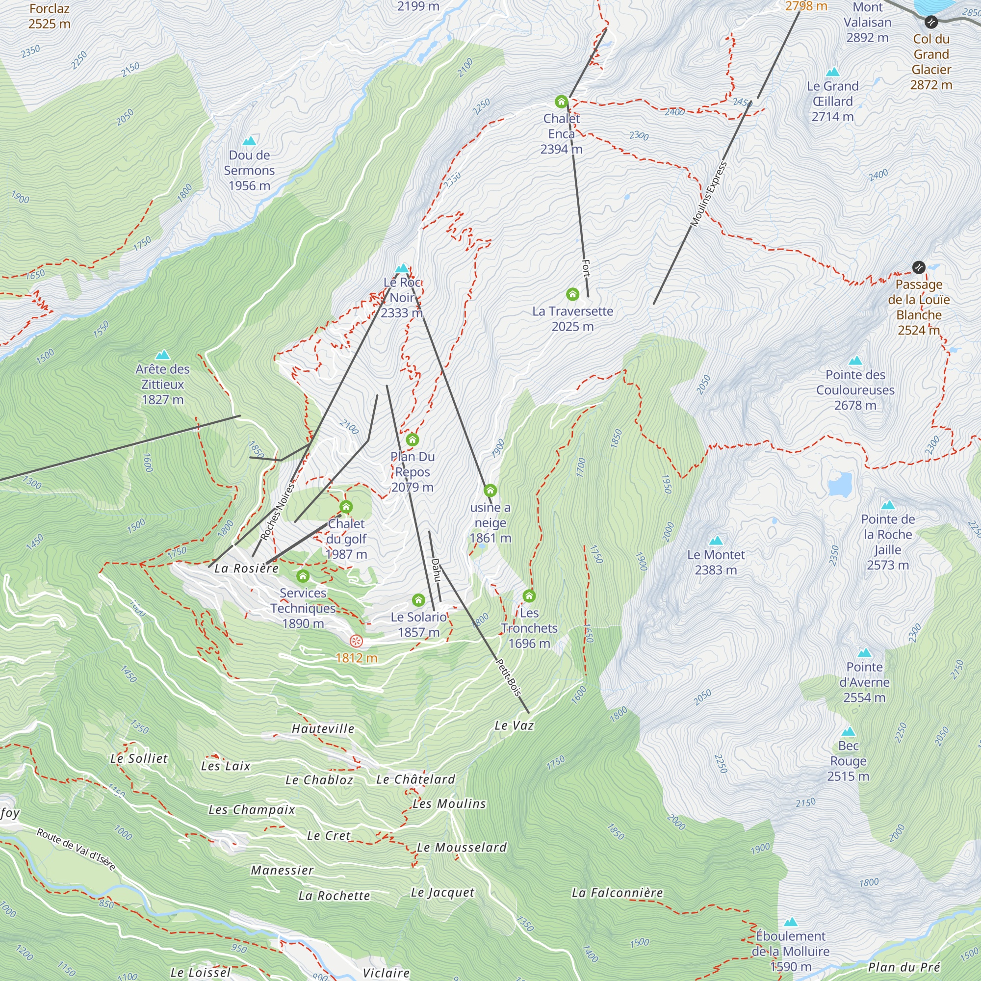 usine a neige map