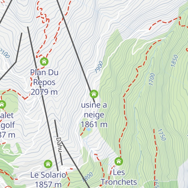 Map of usine a neige