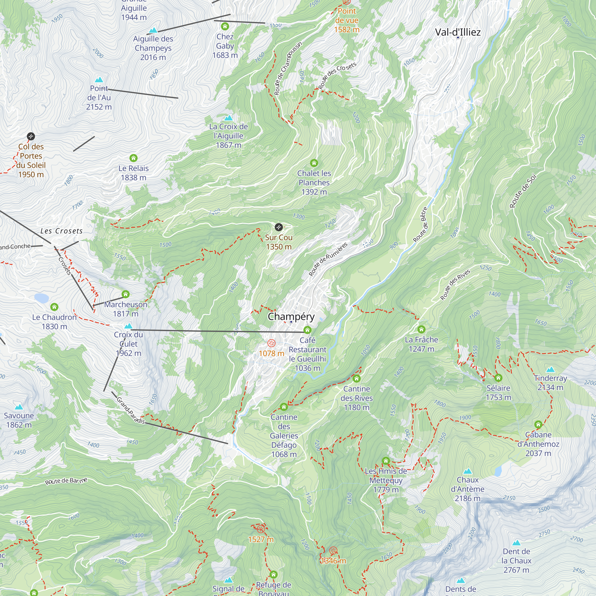 Office du tourisme Champéry map