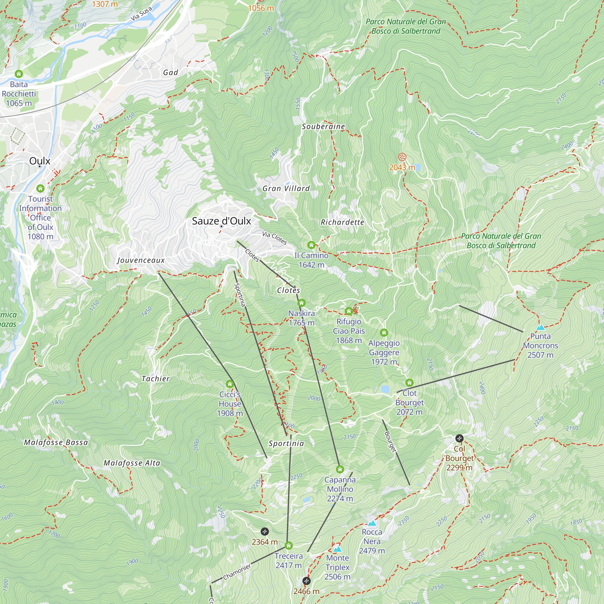 Chalet Il Capricorno map