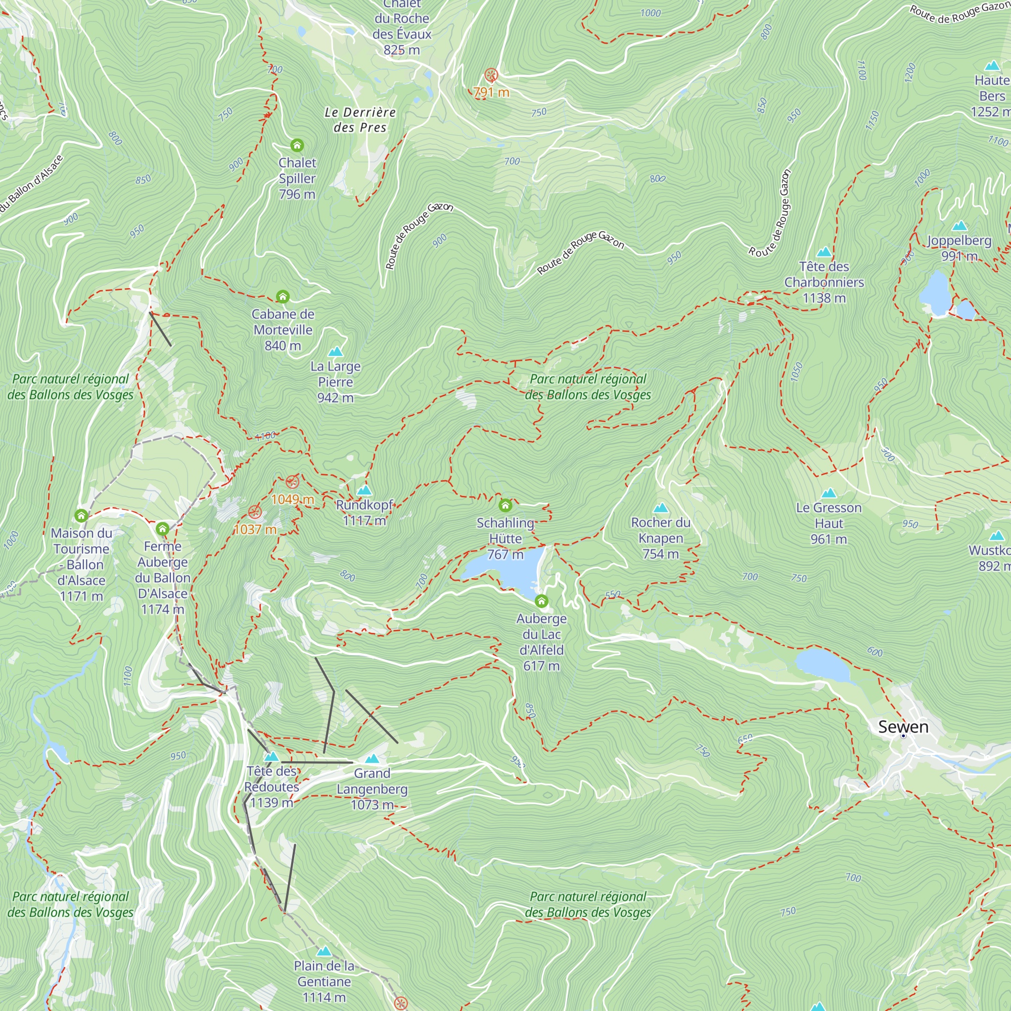 Schahling Hütte map