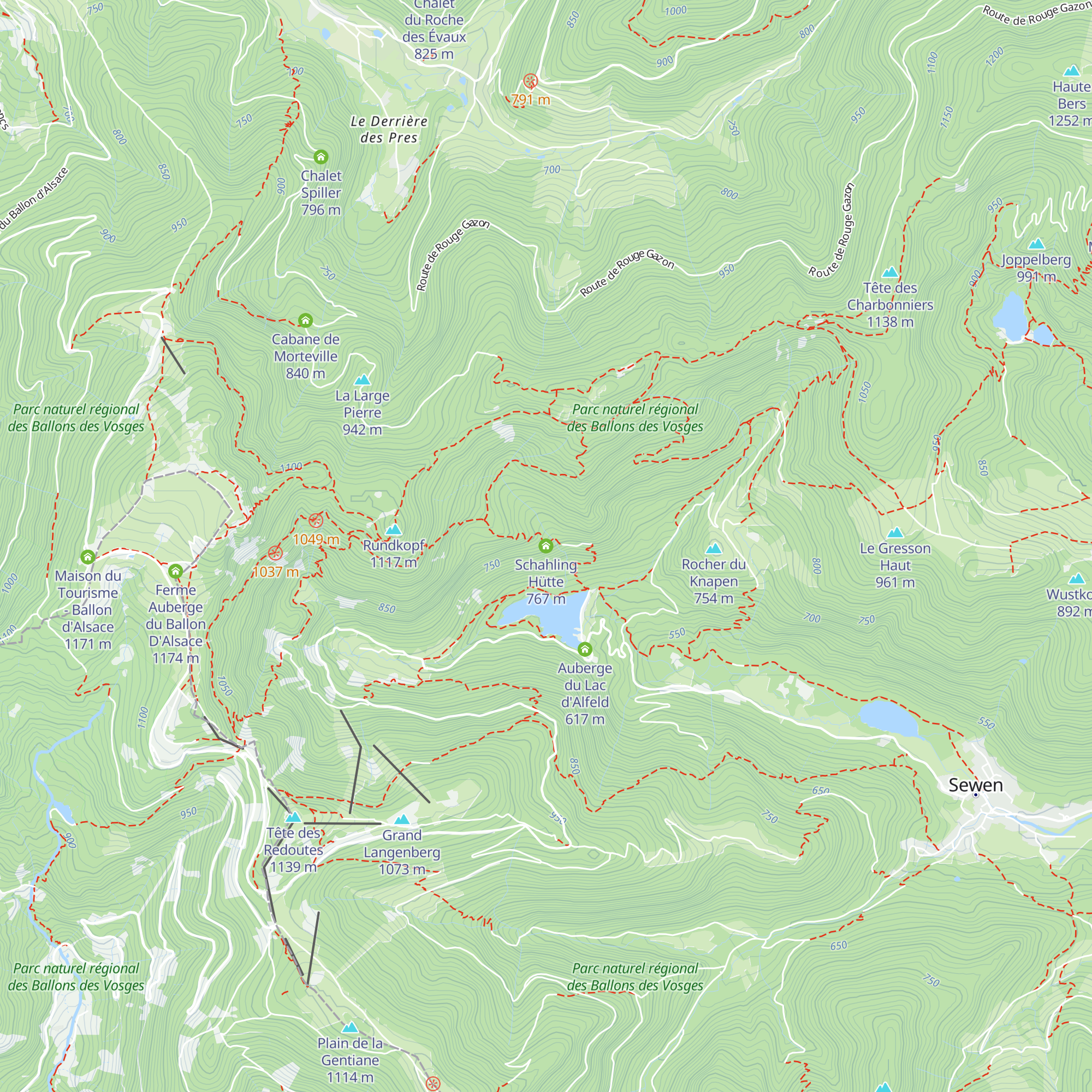 Schahling Hütte map