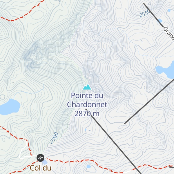Map of Pointe du Chardonnet