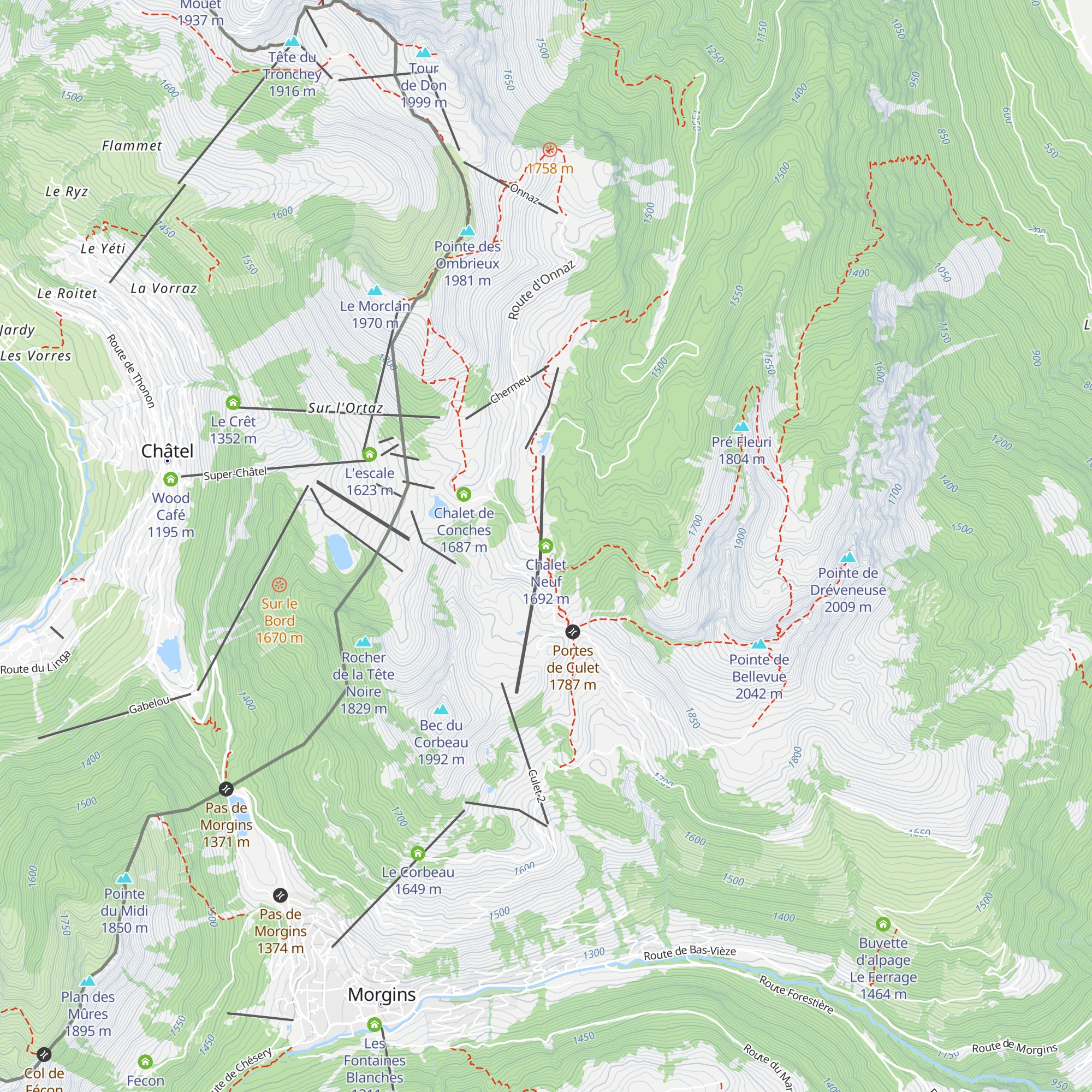 Chalet Neuf map
