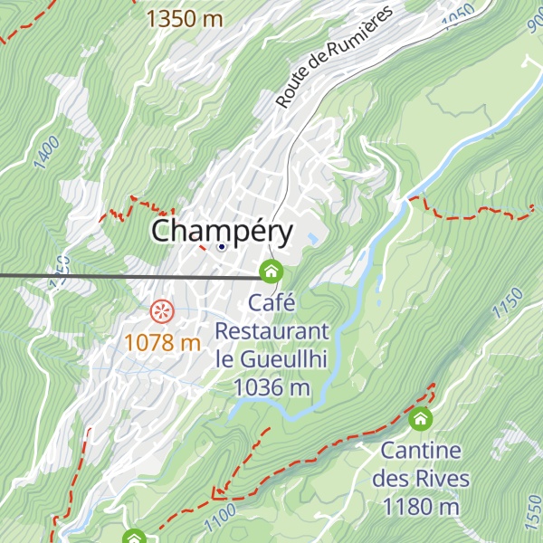 Map of Café Restaurant le Gueullhi