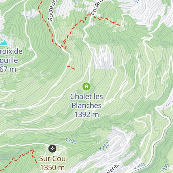 Map of Chalet les Planches