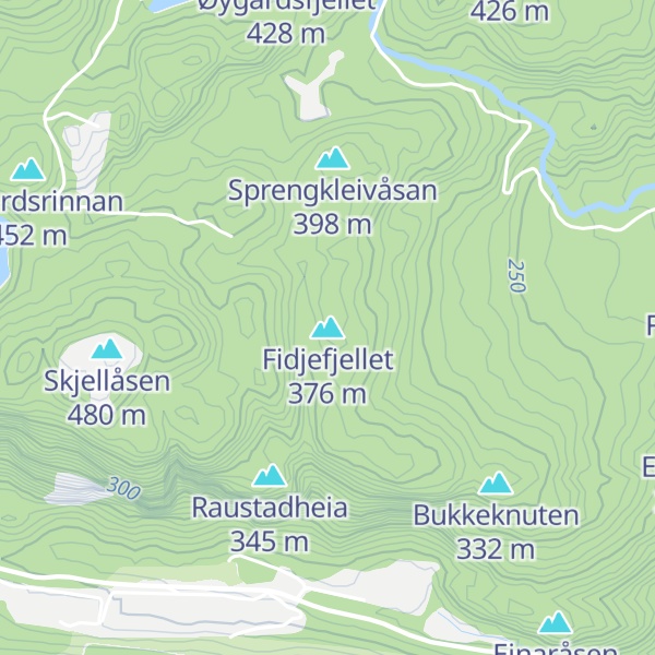 Map of Fidjefjellet