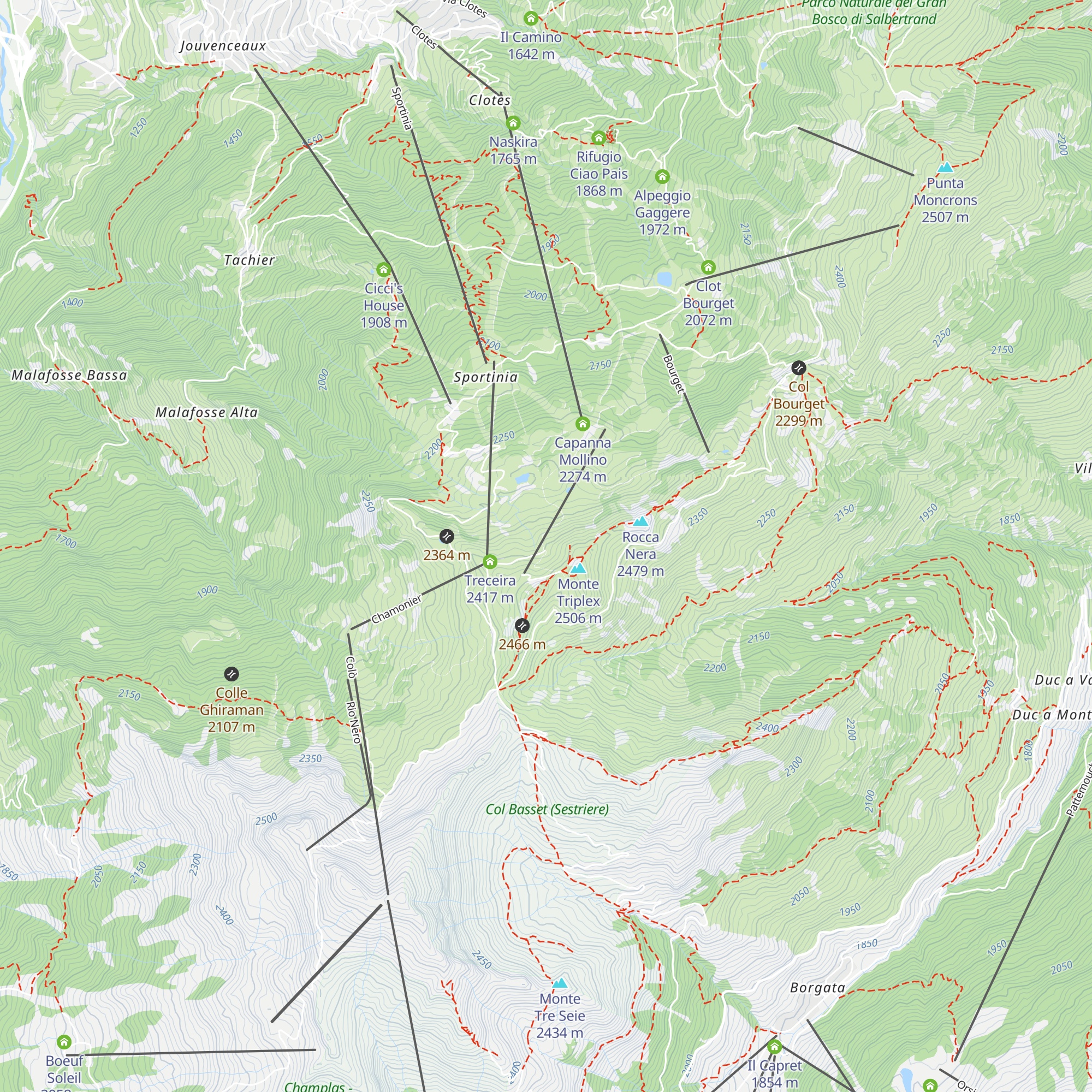 La Marmotta map