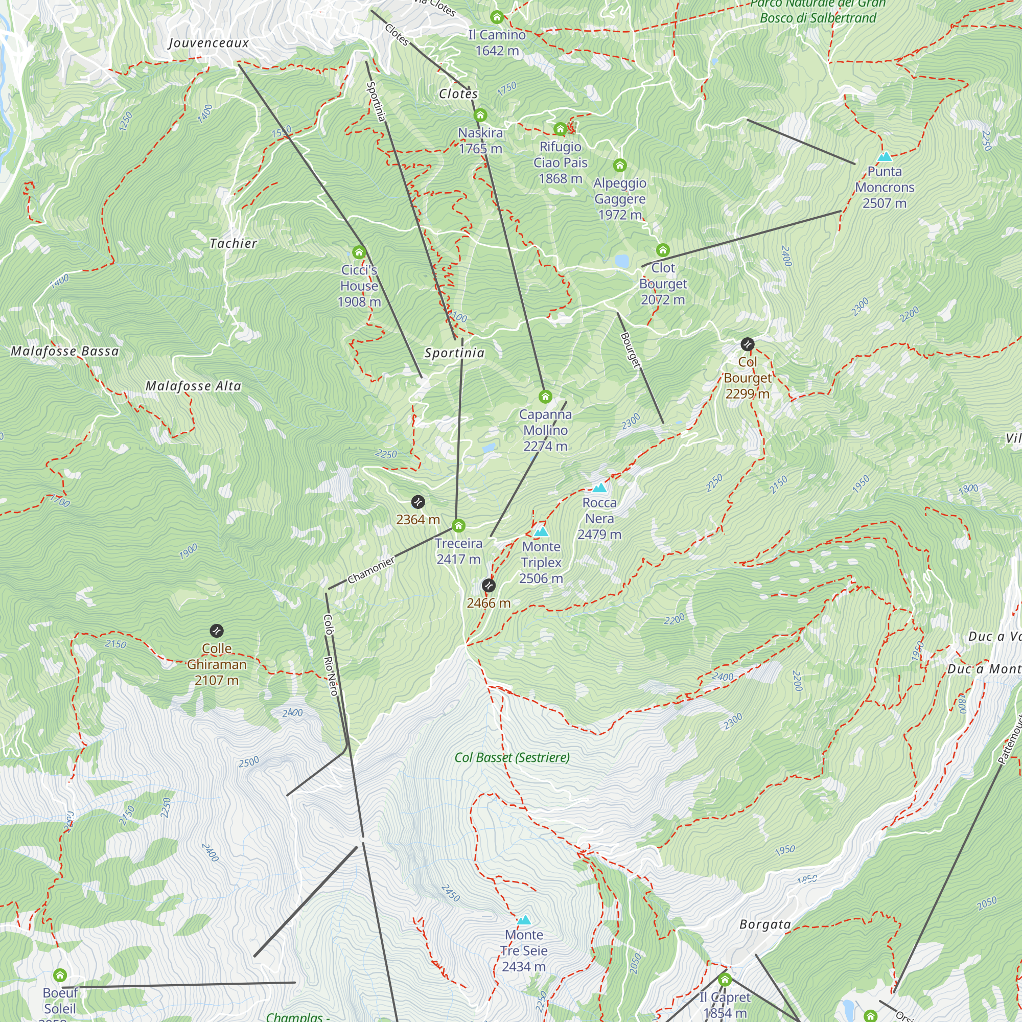 La Marmotta map