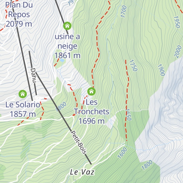 Map of Les Tronchets