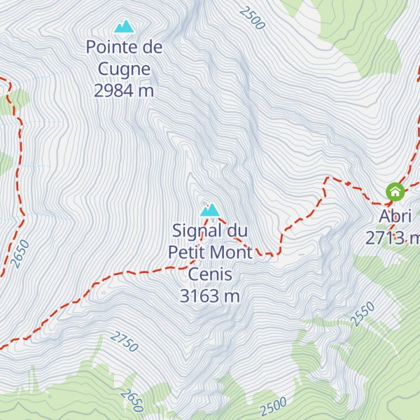 Map of Signal du Petit Mont Cenis
