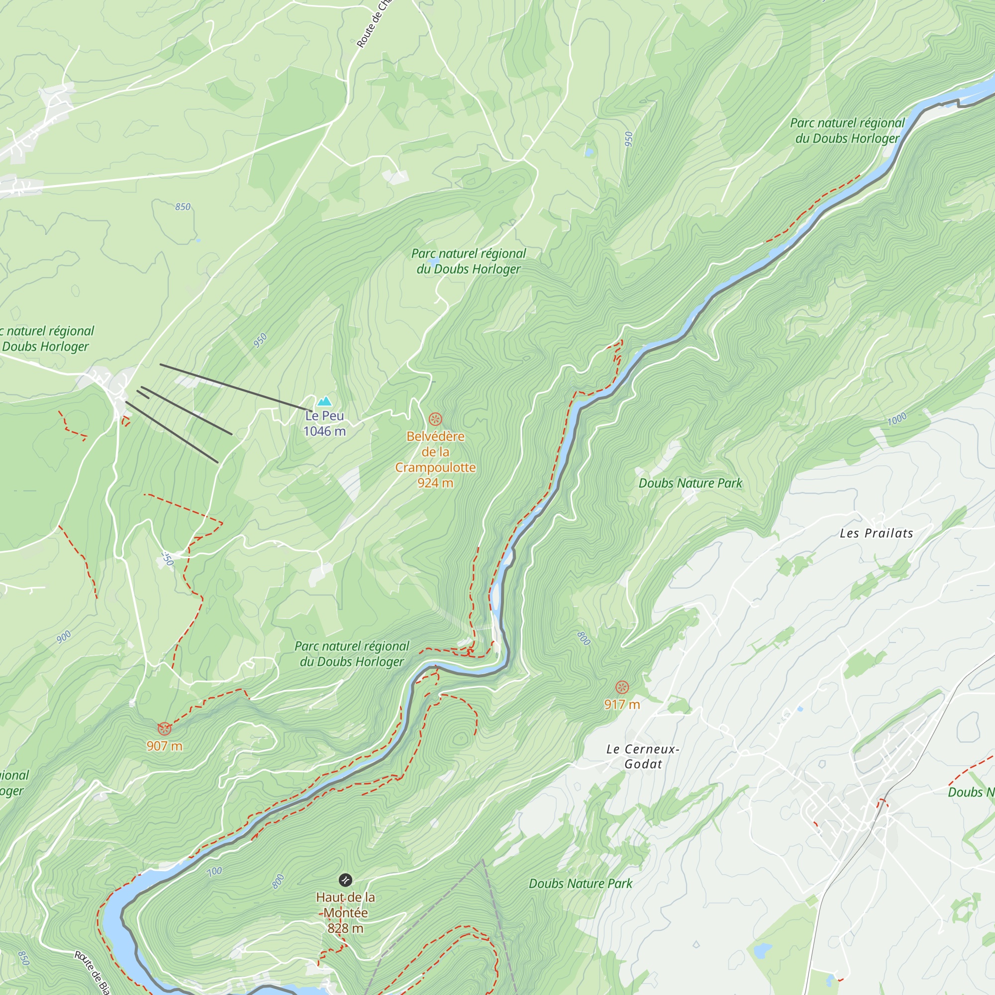 Cabane des Neux de Fault map