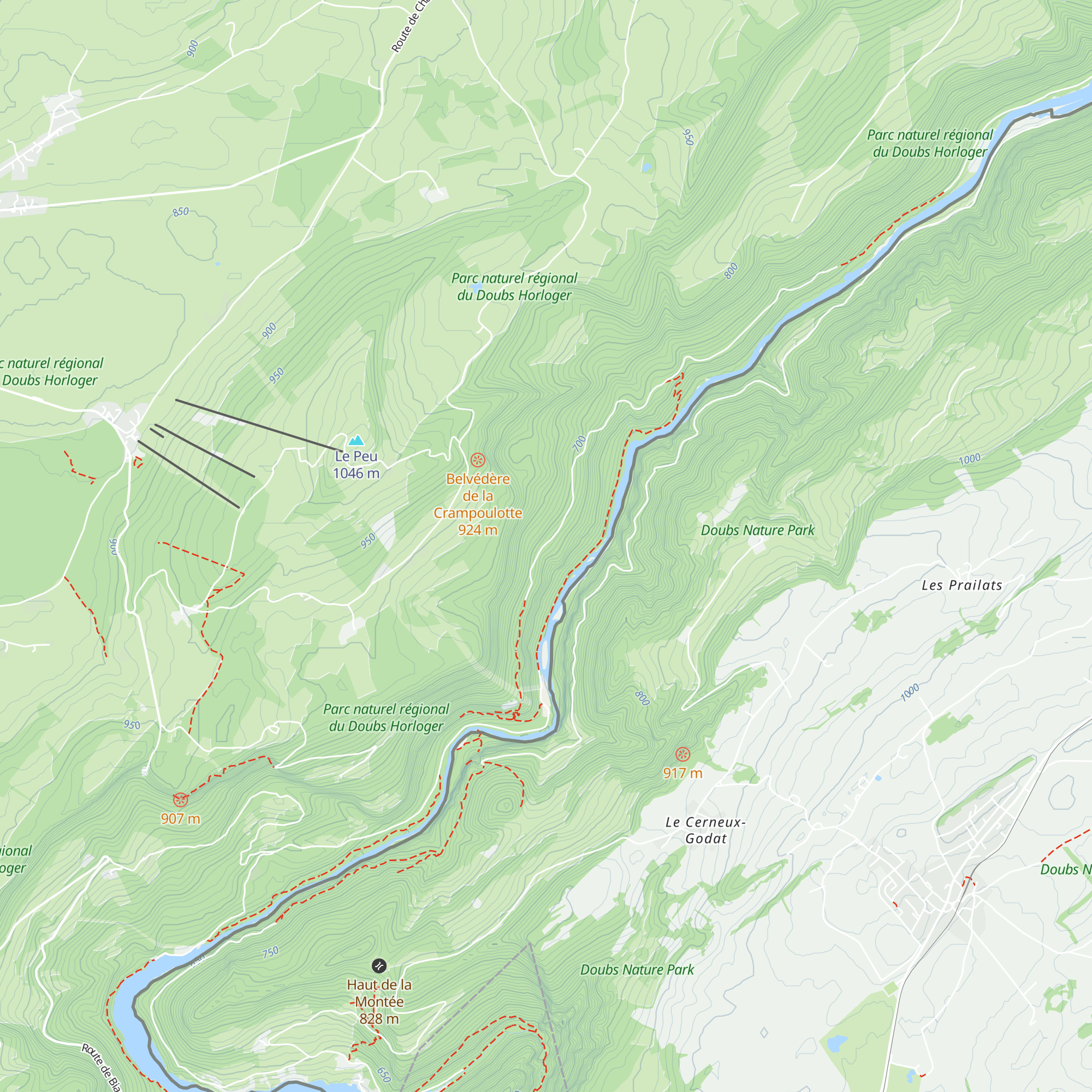 Cabane des Neux de Fault map