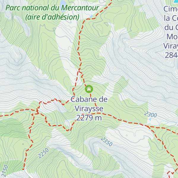 Map of Cabane de Viraysse