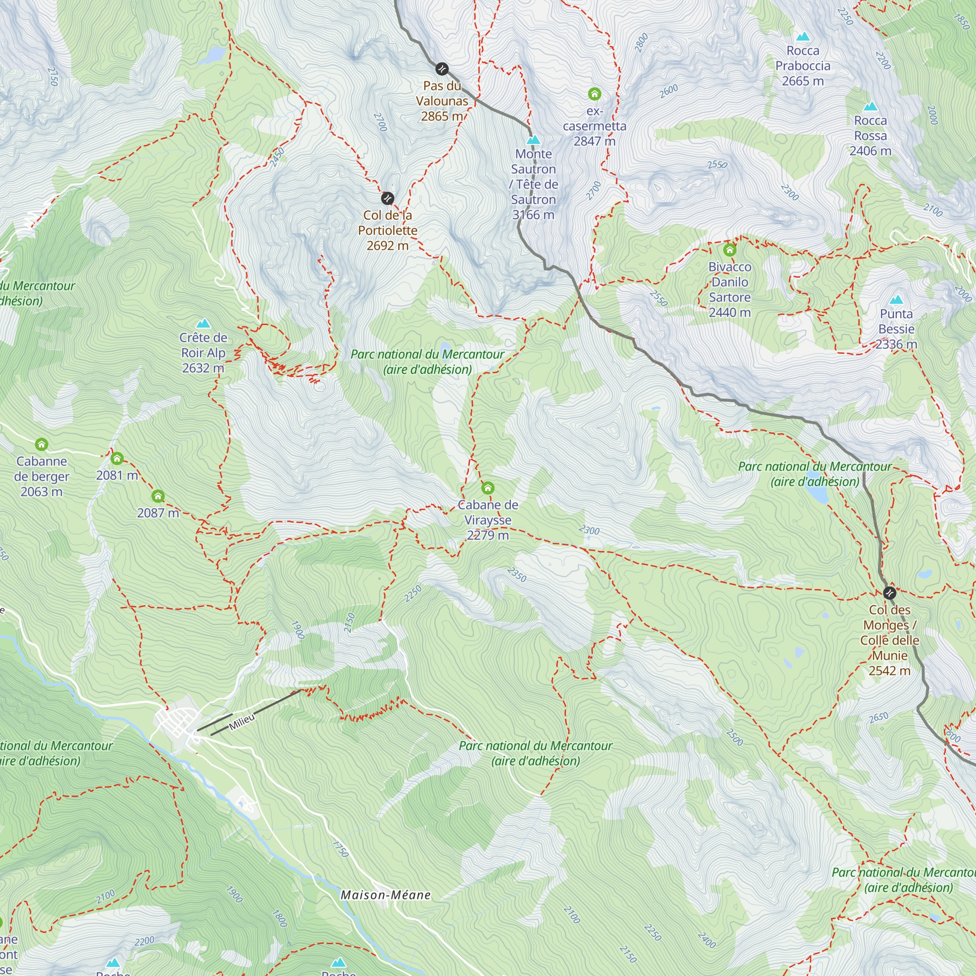 Cabane de Viraysse map