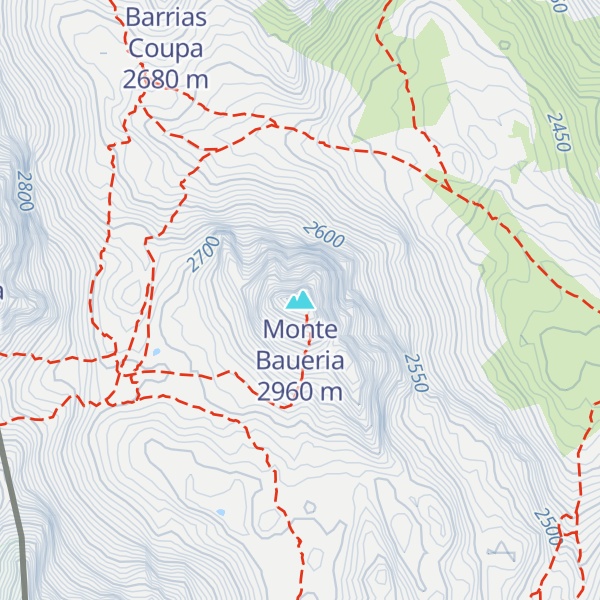 Map of Monte Baueria