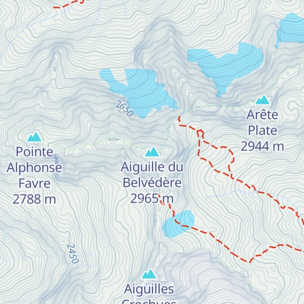 Map of Aiguille du Belvédère