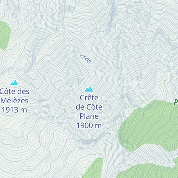 Map of Crête de Côte Plane