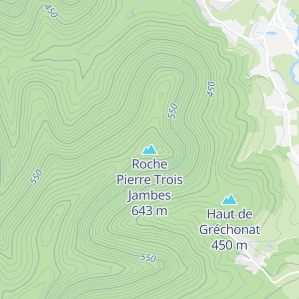 Map of Roche Pierre Trois Jambes