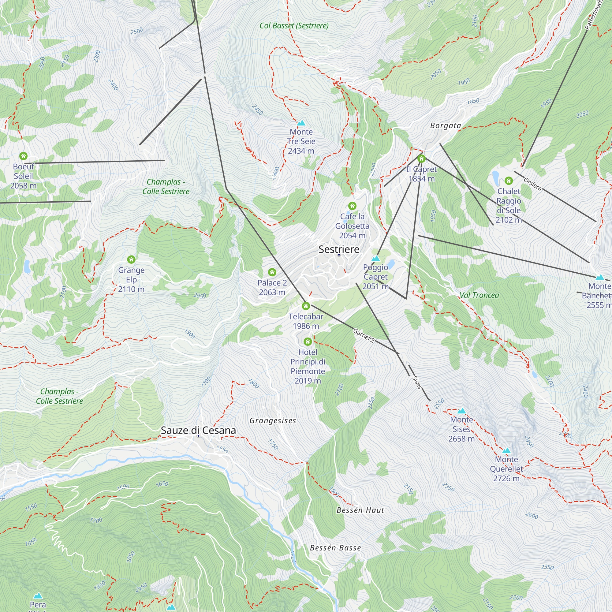 Telecabar map