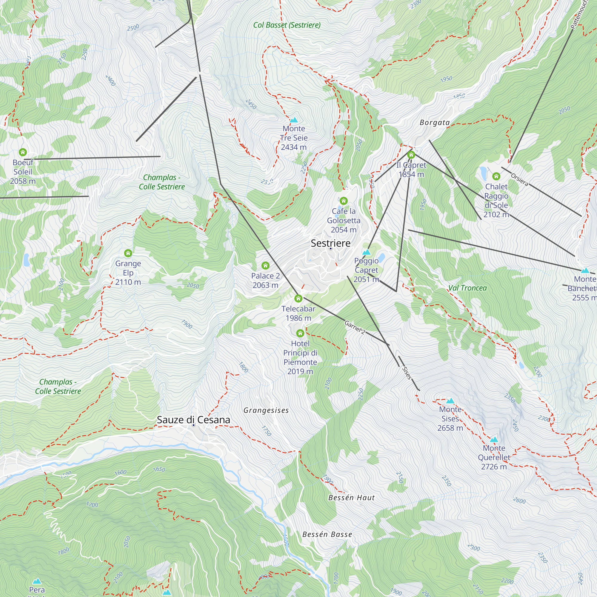 Telecabar map
