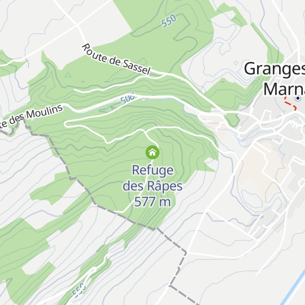 Map of Refuge des Râpes