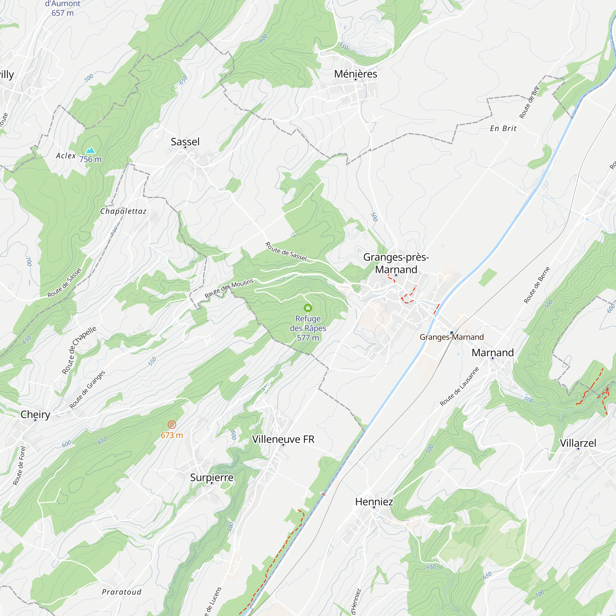 Refuge des Râpes map