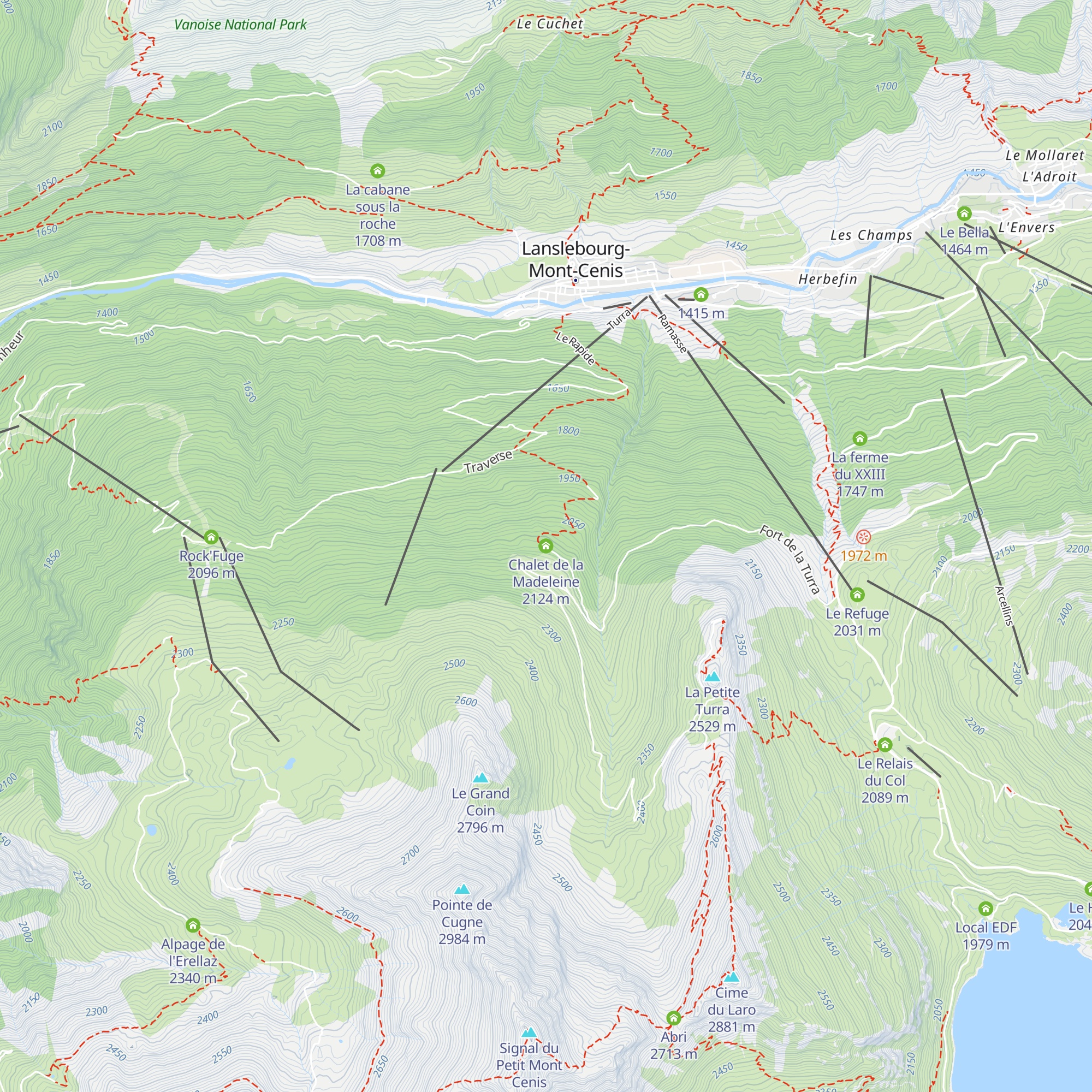 Chalet de la Madeleine map