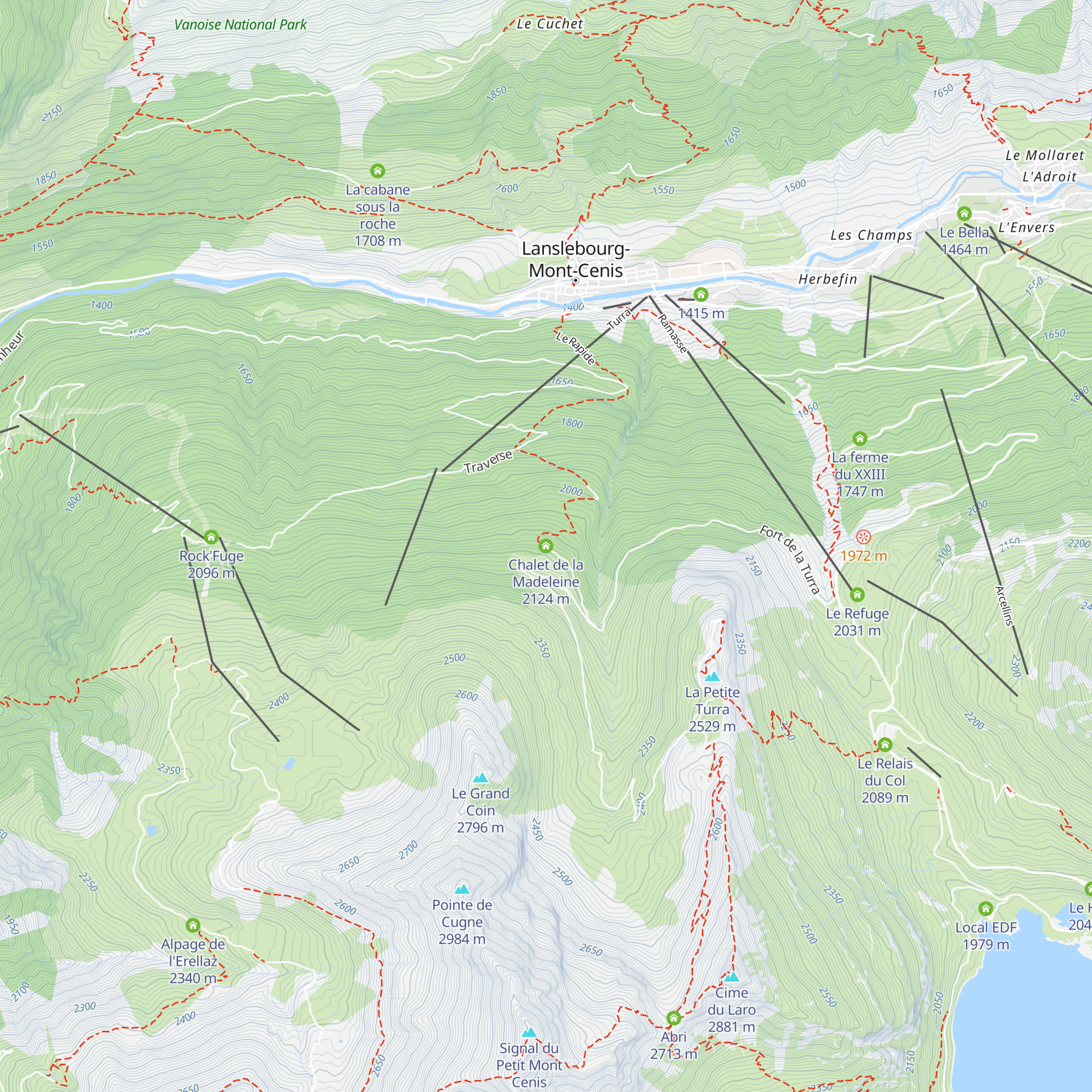 Chalet de la Madeleine map