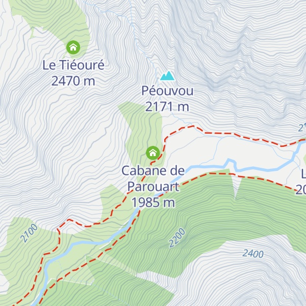 Map of Cabane de Parouart