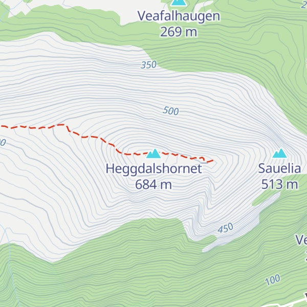 Map of Heggdalshornet