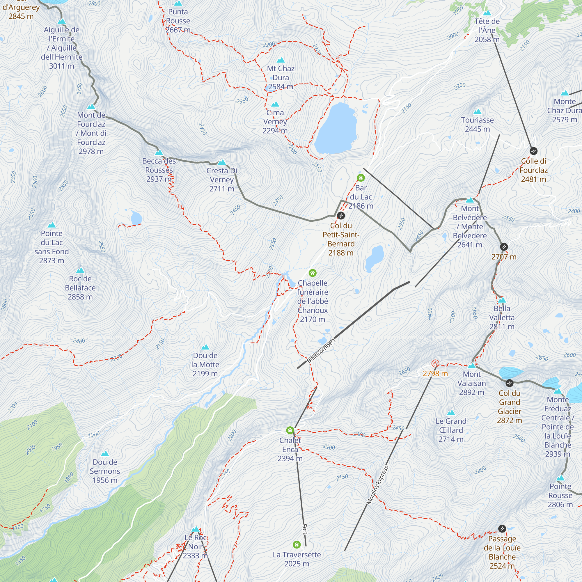 Hospice du Petit Saint-Bernard map