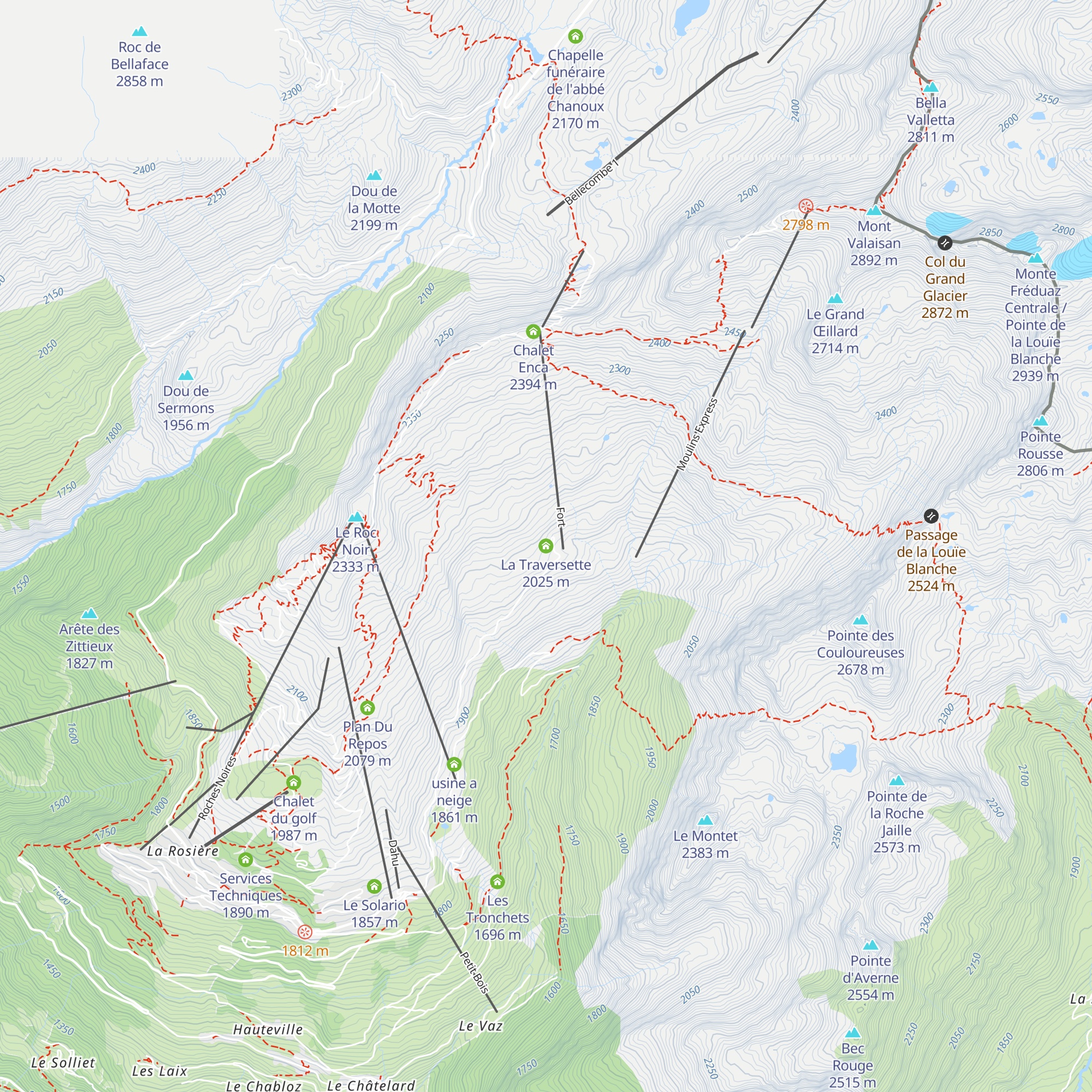 La Traversette map