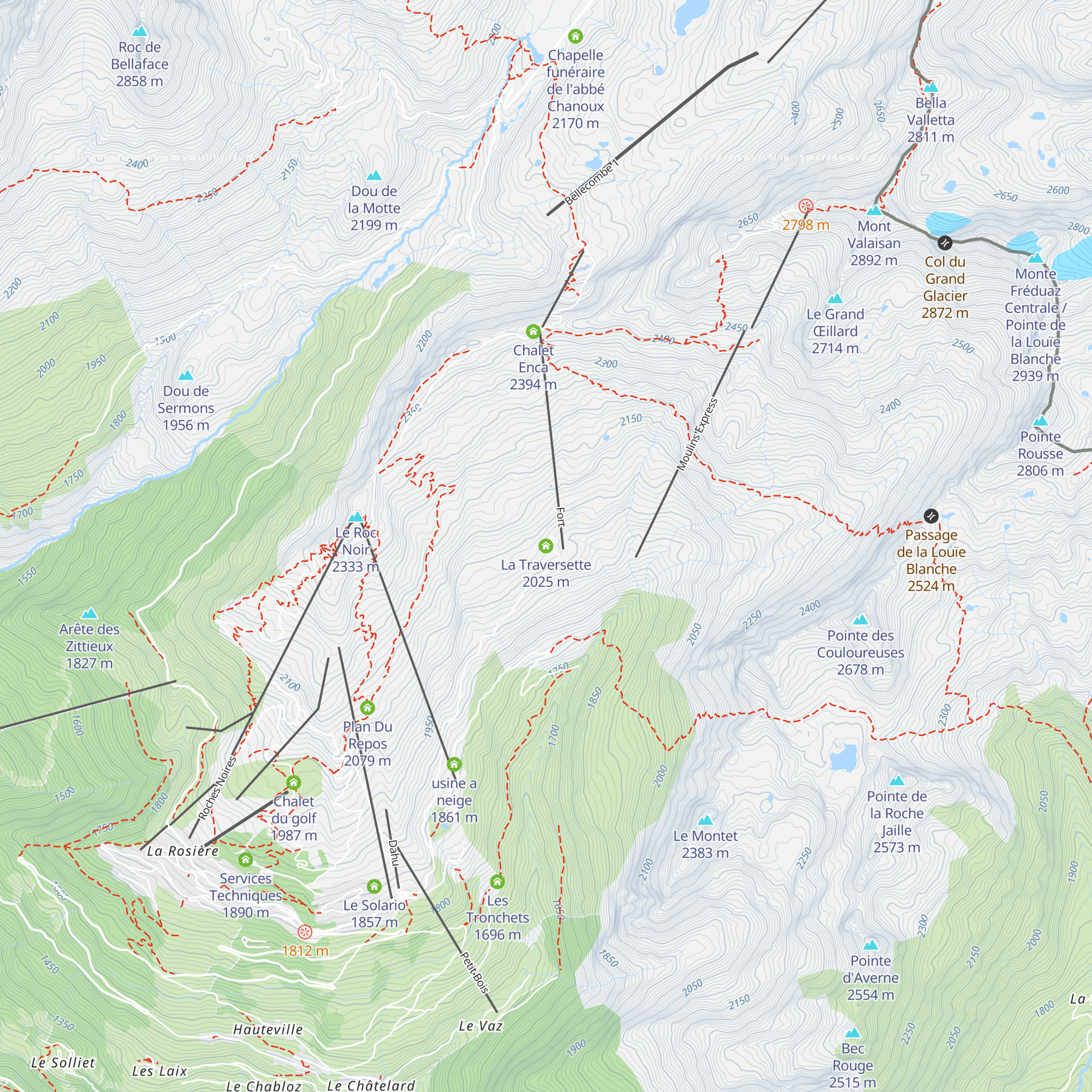 La Traversette map