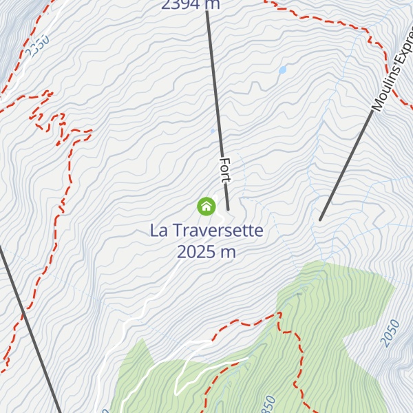 Map of La Traversette