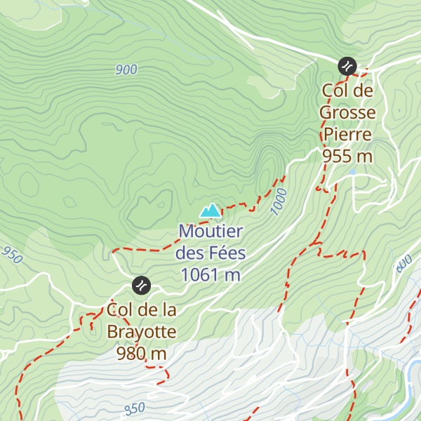 Map of Moutier des Fées