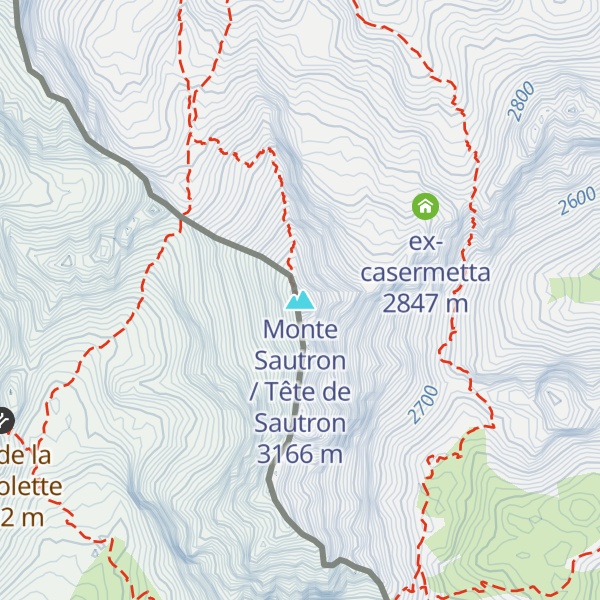 Map of Monte Sautron / Tête de Sautron