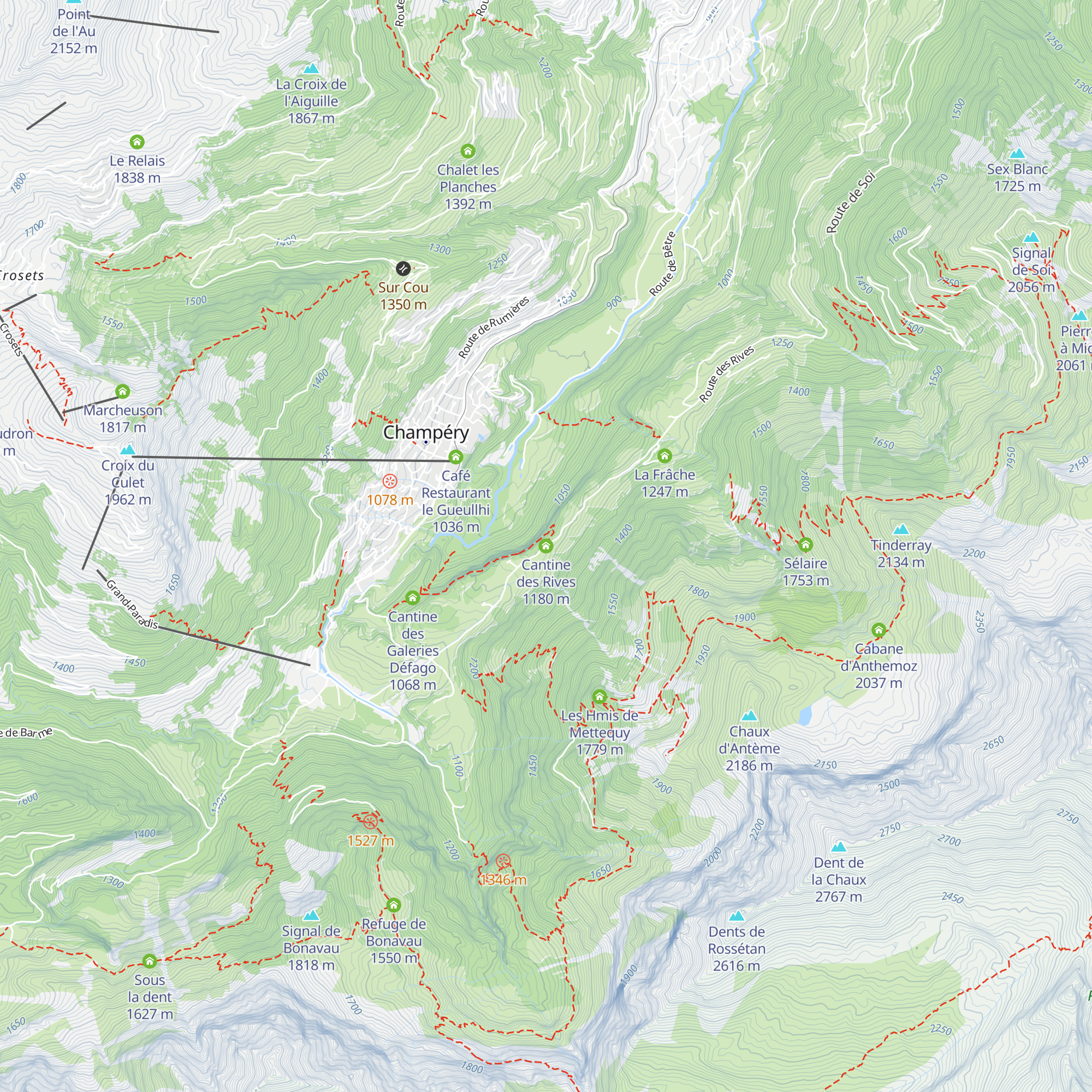Cantine des Rives map