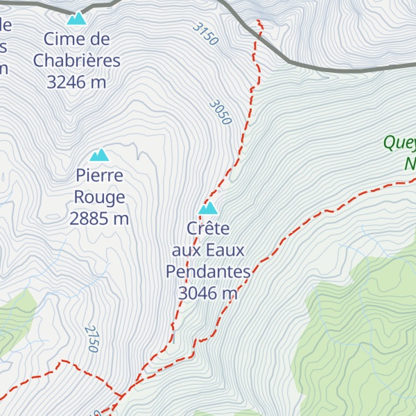 Map of Crête aux Eaux Pendantes