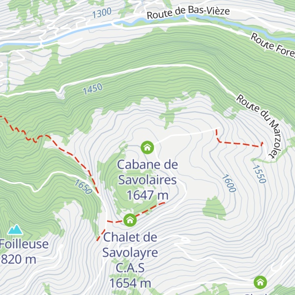 Map of Cabane de Savolaires
